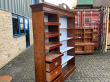 Antique English Mahogany Open Bookcase