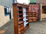 Antique English Mahogany Open Bookcase