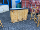 Antique English Bamboo Bar Counter