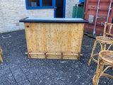 Antique English Bamboo Bar Counter