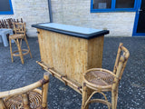 Antique English Bamboo Bar Counter
