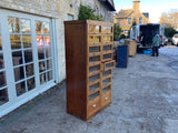 Antique English Oak Haberdashery Cabinet