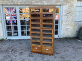 Antique English Oak Haberdashery Cabinet