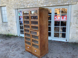 Antique English Oak Haberdashery Cabinet