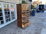 Antique English Oak Haberdashery Cabinet