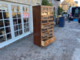Antique English Oak Haberdashery Cabinet