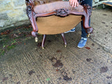 Antique English Mahogany Leather Armchair