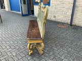Antique Continental Large Walnut Hallway Bench