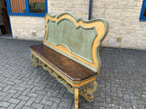 Antique Continental Large Walnut Hallway Bench