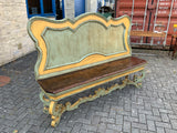 Antique Continental Large Walnut Hallway Bench