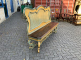Antique Continental Large Walnut Hallway Bench