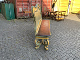Antique Continental Large Walnut Hallway Bench