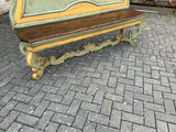 Antique Continental Large Walnut Hallway Bench