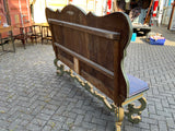 Antique Continental Large Walnut Hallway Bench