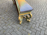 Antique Continental Large Walnut Hallway Bench
