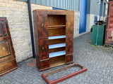 Antique Continental Polychrome Painted Cupboard