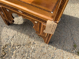 Antique Large Syrian Walnut Armchairs with Inlay
