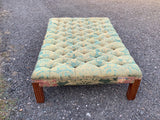English Mid-Century Large Upholstered Ottoman