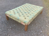 English Mid-Century Large Upholstered Ottoman