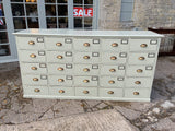 English 1920’s Pine Bank of Drawers