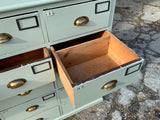 English 1920’s Pine Bank of Drawers