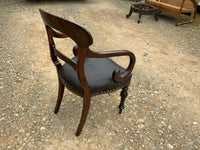 Antique English Mahogany Carver Chair