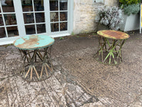 Antique French  Pair of Metal Tables
