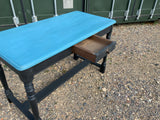 Antique English Oak Painted Side Table