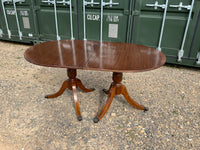 Mid Century English Regency Style Mahogany Dining Table