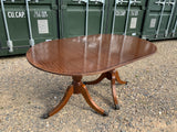 Mid Century English Regency Style Mahogany Dining Table