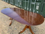 Mid Century English Regency Style Mahogany Dining Table