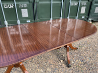 Mid Century English Regency Style Mahogany Dining Table