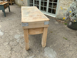 Antique French Large Butcher's Block