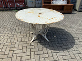 Antique English Round Metal Garden Table