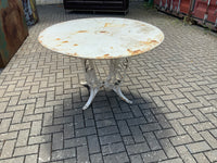 Antique English Round Metal Garden Table