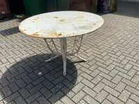 Antique English Round Metal Garden Table