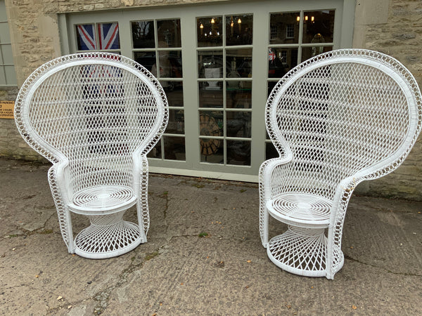 Contemporary White Peacock Chairs