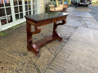 Antique French Mahogany Empire Console Table