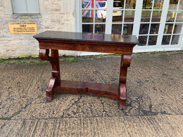 Antique French Mahogany Empire Console Table