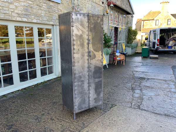 Antique English Metal Cabinet