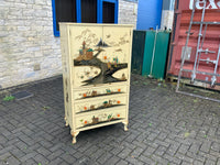 Antique English Small Chinoiserie Cupboard