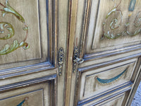 Antique French Decorated Two Door Armoire