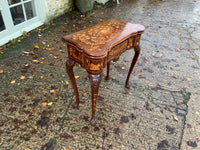 Antique English Mahogany Marquetry Card Table