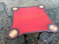 Antique English Mahogany Marquetry Card Table