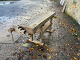 Antique English Oak Work Bench/Sideboard