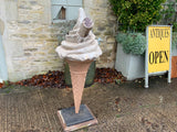 Advertising Fibre Glass Ice Cream Cone with Flake