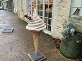 Advertising Fibre Glass Ice Cream Cone with Flake