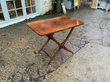 Antique English Mahogany Folding Campaign Table