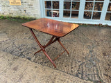 Antique English Mahogany Folding Campaign Table