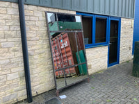 Large Vintage Industrial Metal Window Mirror